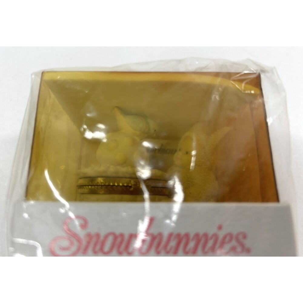Dept 56 Snowbunnies Happy Easter Bisque Hinged Box Blue bird 26310 New in Box